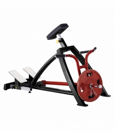 Standing Pull Down/Rowing Machine Steelflex Plateload Line PLSR - Black-Red